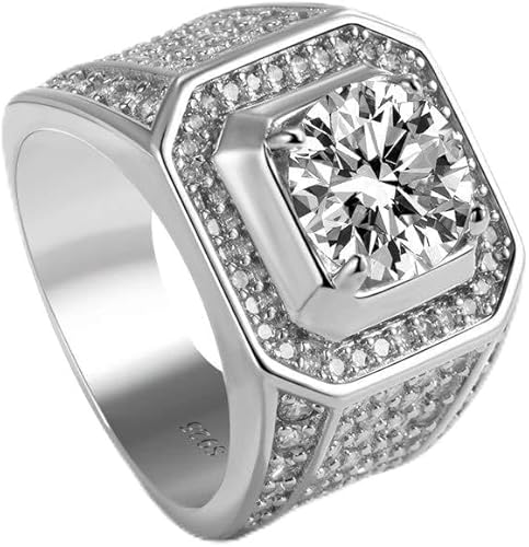 925 Silver Ring-Square Cubic
